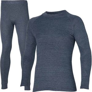 Heatkeeper Thermoset Heren Comfort - Thermoshirt + Thermo Legging - Antraciet Melange-XL