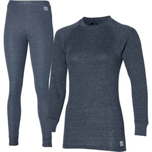 Heatkeeper Thermoset Dames Comfort - Thermoshirt + Thermo Legging - Antraciet Melange-L