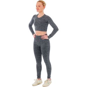 Xtreme Sportswear Dames Sportset - Sportlegging + Sport Croptop - Antraciet Melange