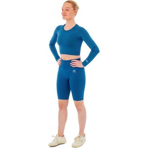 Xtreme Sportswear Dames Sportset - Korte Sportlegging + Sport Croptop - Blauw