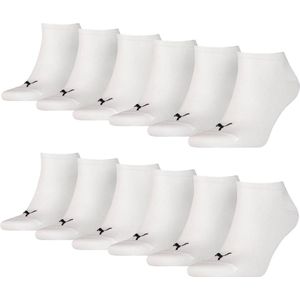 Puma - Sneakersokken Plain - Wit - 12 paar - Unisex