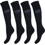 STAPP Horse - Paardrijsokken - Compressie - Zwart/Grijs - Badstof