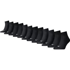 Puma - Quarter Sokken - Zwart - 12-pack