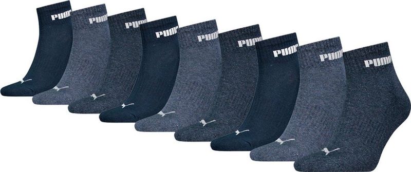 Puma - Quartersokken Cushioned New Generation - Blue - 9 Paar