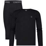 Poederbaas - Thermoset Lightweight - Thermokleding - Zwart - Thermoshirt + Thermolegging 3/4 lengte