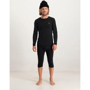 Poederbaas - Thermoset Lightweight - Thermokleding - Zwart - Thermoshirt + Thermolegging 3/4 lengte