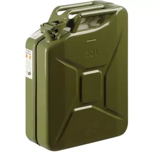 Metalen jerrycan, 10 liter, brandstofjerrycan, reservejerrycan voor
