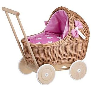 Wicker24 Mimi - Poppenwieg met kussen en deken - Perfect als cadeau voor een meisje Wicker24 Mimi - Poppenwieg met kussen en deken - Perfect als cadeau voor een meisje