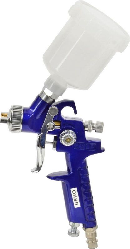 GEKO - HVLP Verfspuit - 0,8 mm Nozzle - 125 ml Reservoir - Aluminium Behuizing