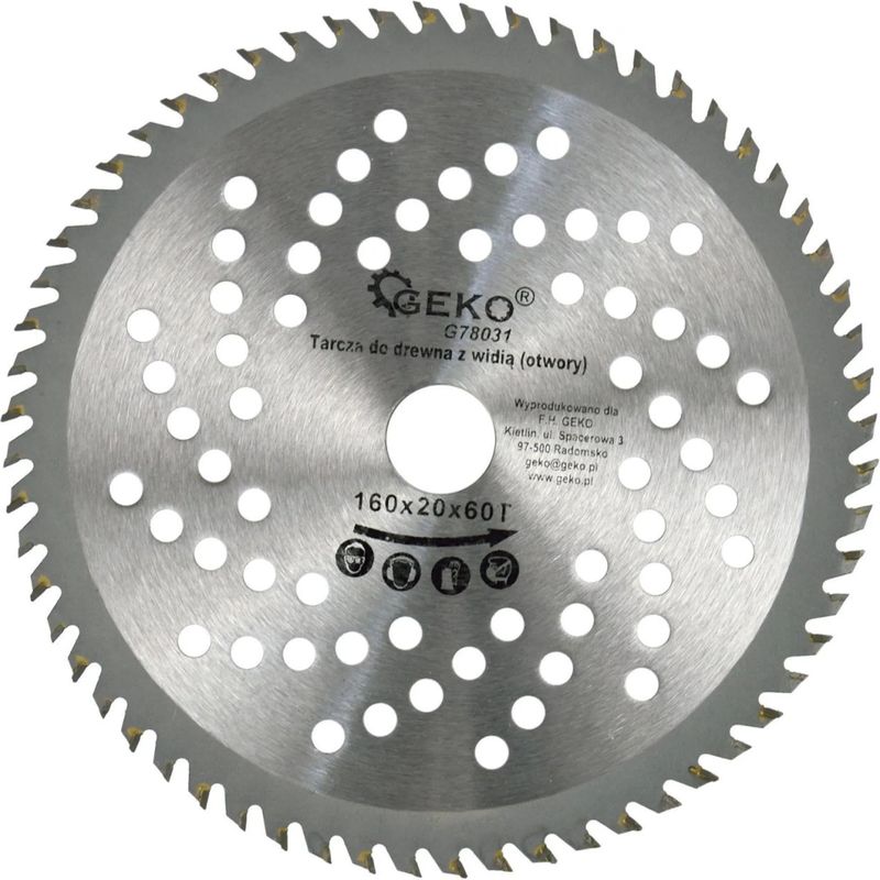 GEKO - TCT Cirkelzaagblad - 160 mm - 60 Tanden - Houtbewerking