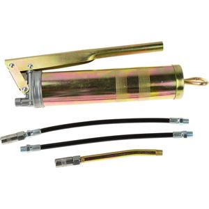 GEKO Vetsmeerpistool - Zink Geplateerd - 400 ml - Inclusief Slangen en Koppeling