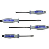 GEKO - Slotted Screwdrivers Set - 4 Stuks - Chromium-Vanadium Staal