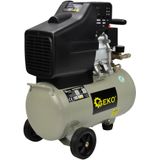 GEKO - Oliegesmeerde Luchtcompressor - 24L - 8 bar - Staal - Horizontaal Ontwerp
