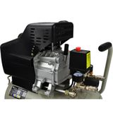 GEKO - Oliegesmeerde Luchtcompressor - 24L - 8 bar - Staal - Horizontaal Ontwerp