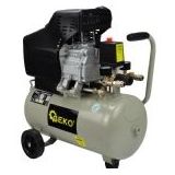 GEKO - Oliegesmeerde Luchtcompressor - 24L - 8 bar - Staal - Horizontaal Ontwerp