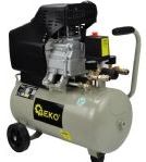 GEKO - Oliegesmeerde Luchtcompressor - 24L - 8 bar - Staal - Horizontaal Ontwerp