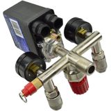 GEKO Drukregelaar - Max. 12 Bar - 2 Manometers - 230V - Europese Snelkoppelingen