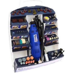 GEKO Rotary tool set - veelzijdig - flexibele as - 300-delig