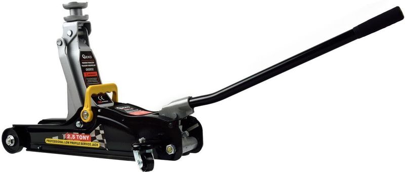 GEKO Hydraulische garagekrik - 2,5 ton - laag profiel - 360 mm hefhoogte - met draaggreep