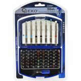 GEKO - Drill Bit Set - 56 Stuks - CrV-Staal