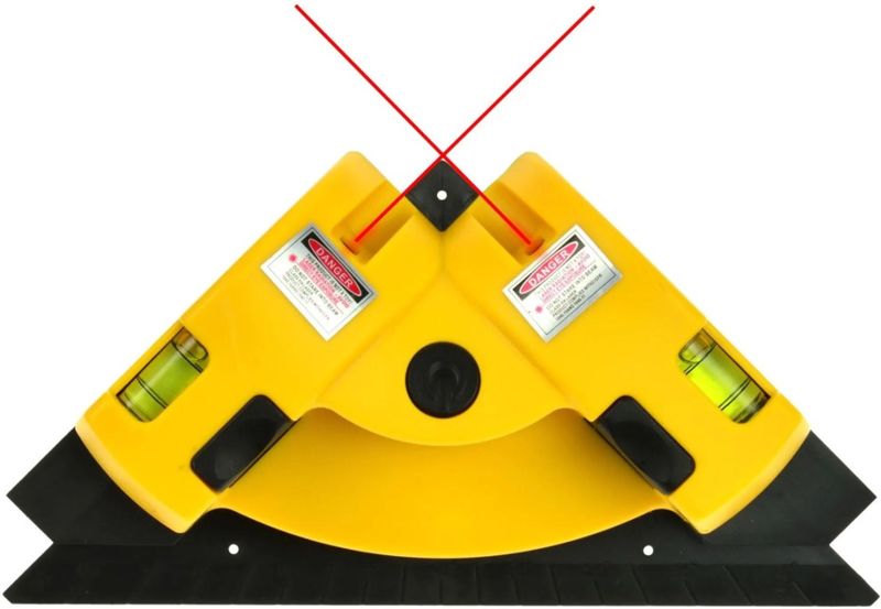 GEKO - 90° Laser Level Tool - Precisiegereedschap - Zwart - Nauwkeurig