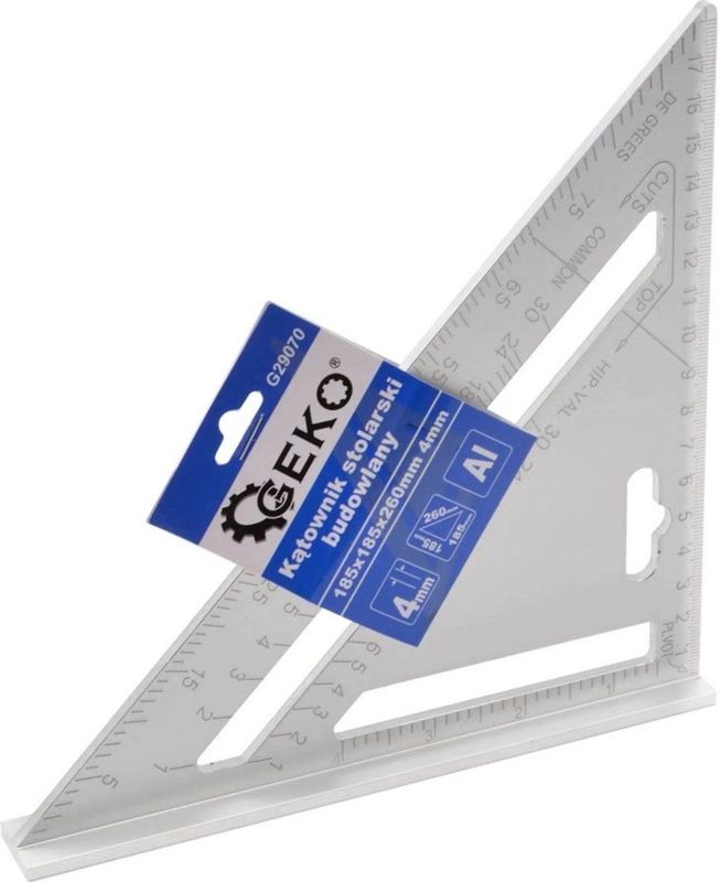 Winkelhaak - Blokhaak - Speed Square - Metrisch - 5-in-1 - Meetdriehoek - Aluminium -