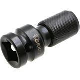 GEKO Adapter voor Slagsleutel - 1/2" naar 1/4" HEX - 50mm - Versterkte Kern