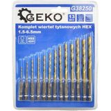 GEKO - Boor Set - 13 Stuks - HSS - TiN Coating