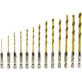 GEKO - Boor Set - 13 Stuks - HSS - TiN Coating