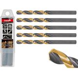 Tvardy Metaalboor - HSS 8 mm - TiN Coating - Zwart & Goud - Slijphoek 135° - 5 stuks