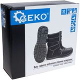 GEKO Isolerende Winterveiligheidsschoenen - S3 Bescherming - Antislip - Zwart - Rundleer