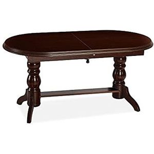 SIGNAL MEBLE Uitschuifbare tafel voor 8 personen – Daniel – 120 – 160 x 70 x 62 cm – kleur wengé