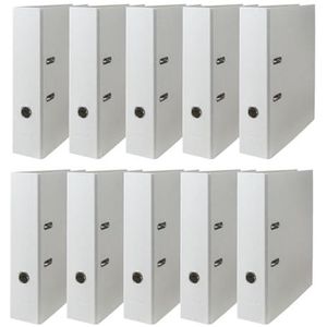 DONAU Eco Grass Maxi FSC 10 stuks hoogwaardige mappen van graspapier, karton, kraftpapier, groot, A4-formaat 8 cm - 80 mm - neutraal lichtbeige - goed voor het milieu - gemaakt van