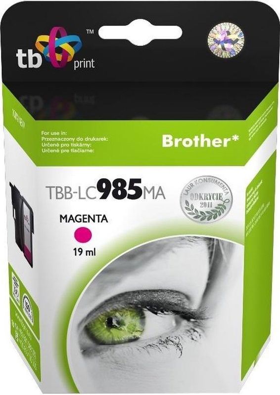 Print-Verlag - TBB-LC985MA - Toner - Magenta - Compatibel met Brother