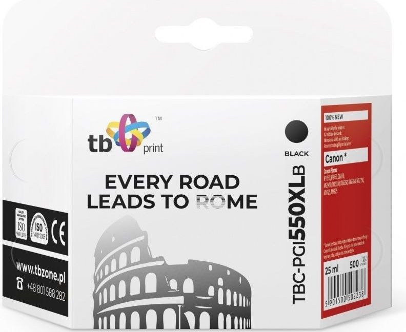 TB Ink voor Canon PIXMA MX 925 zwart TBC-PGI550XLB
