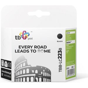 TB - LC223 - Inktpatroon - Zwart - Geschikt voor Brother