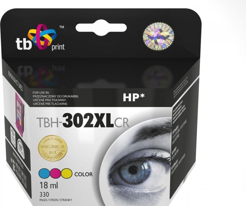 TB Ink voor HP DJ 1110/2130 TBH 302XLCR kleur re-fabricated
