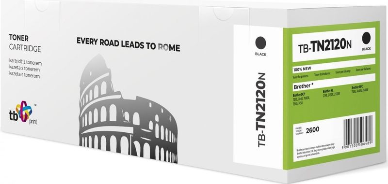 Print-Verlag - TB-TN2120N - Toner - Zwart - Compatibel - 1 stuk