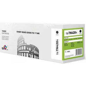 Toner - TB-TN420N - Zwart - Compatibel met Brother - Tot 1500 pagina's