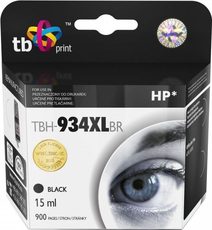 Print - TBH-934XLBR - Inktcartridge - Zwart - 15 ml