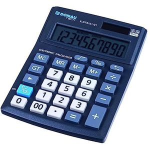 Donau TECH Office K-DT5101-01 bureaurekenmachine met 10-cijferige weergave, 137 x 101 x 30 mm, zwart