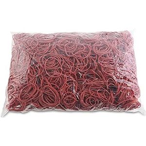 OFFICE PRODUCTS elastiek, diameter: 40 mm, kleur: rood, gewicht: 1000 g, 1 kg, huishoudelijk rubber, 60% rubber, voor thuis, kantoor, school