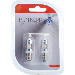 M-Tech LED - BA9s / T4W 12V - Platinum 8x Led diode - Wit - Set