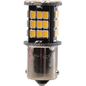 M-Tech LED - BA15s 12V - Premium 48x Leddiode - Canbus - Wit - Set