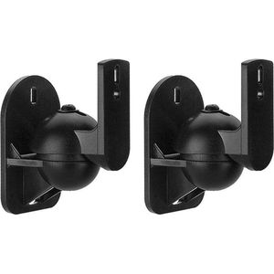 Maclean - MC-526 - Luidsprekerstandaard - Zwart - Kunststof - 2x Wandbeugels voor Luidsprekers