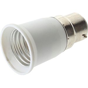 LED Line - Verloopfitting B22 naar E27 wit max. 60W