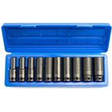 Lange Krachtdoppenset - 10 delig - 1/2 duims aansluiting - krachtdop 10 tot 24mm - slagdop ASTA
