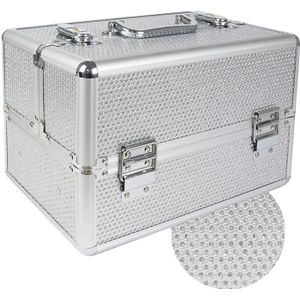 DRM Make-up Koffer Maat M - Zilver Met Zirkonen 7038-8 #7