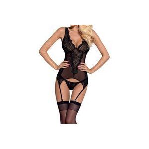 Obsessive Emperita inclusief String - Jarretelset - Maat S/M - Zwart