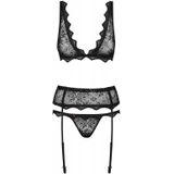 Obsessive Emperita - Erotische Lingerieset - Maat L/XL - Zwart